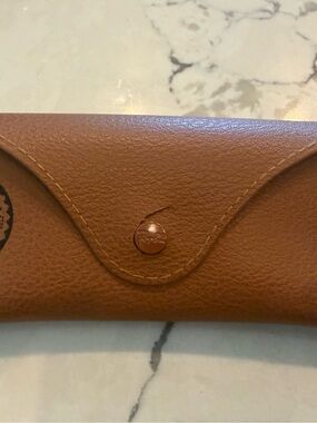 Ray-Ban Brown Leather Sunglasses Case